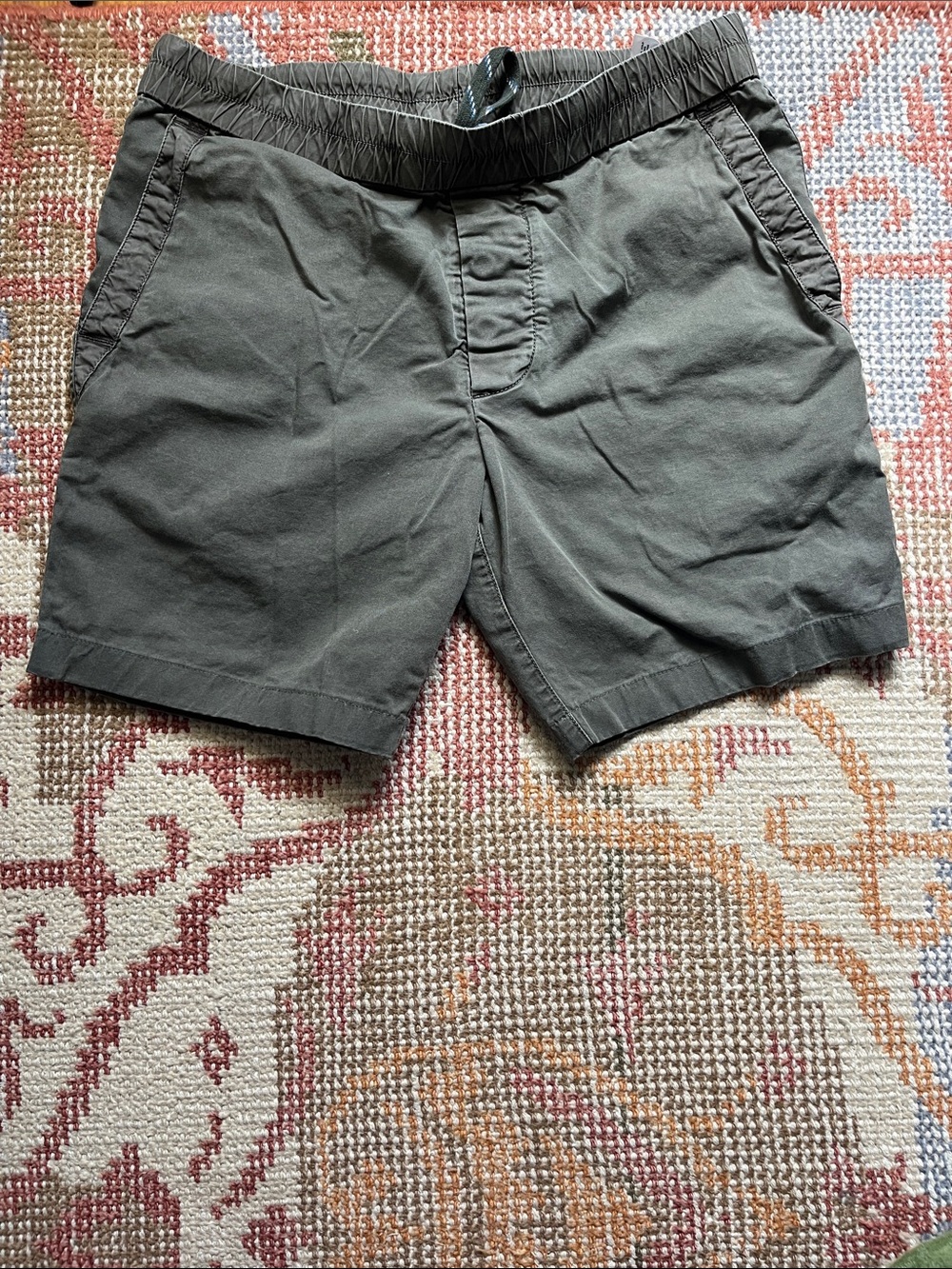 James Perse Standard Dark Olive Pull-On Chino Shorts Size 1 EUC